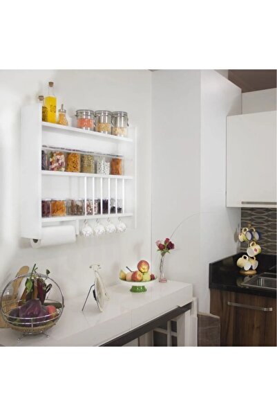 Trend Ahşap Ahşap Mutfak Terek Rafı