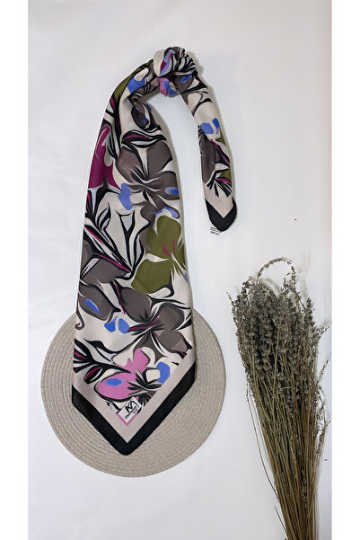 Onur وشاح ناعم بنمط زهور حريرية جديدة - متجر ناجح من القطن الناعم عالي الجودة...