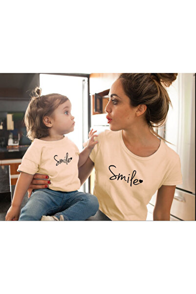tunay moda مجموعة تي شيرت Smile Mother Kids (سعر الكمية)