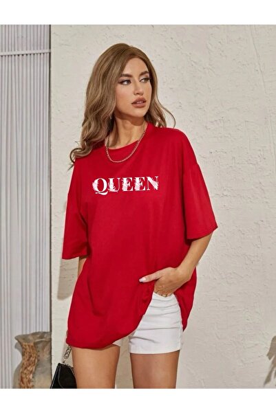 DAXİS Sportwear Company Queen Printed Oversize Flower T-shirt