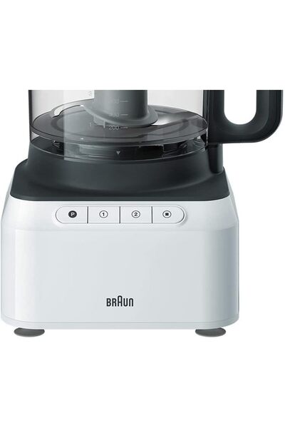 Braun PurEase Food Processor 800W with 2.1L food prep bowl & 1.2L blender, Dual safety - FP3131WH