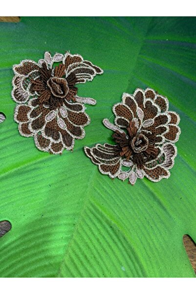 Gönülden Tasarım Set de 2 bucăți de broderie în relief brodat - 11x9 cm