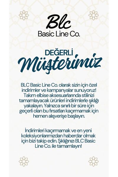 BLC Basic Line Co. Siyah Renk Lale Motifli Metal Ceket Yaka Iğnesi Yaka Zinciri