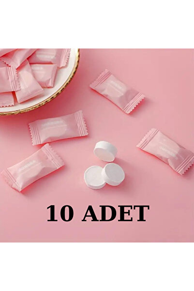 UĞURDAN 10 Adet Taşınabilir Çok Amaçlı Sıkıştırılmış Havlu Makyaj Temizleyici Seyahat Bez Mendil