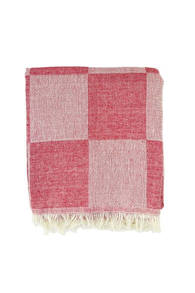 INTER Z Set of 2 Checkerboard Patterned - 70x155 Cm Beach Towels and Loincloth