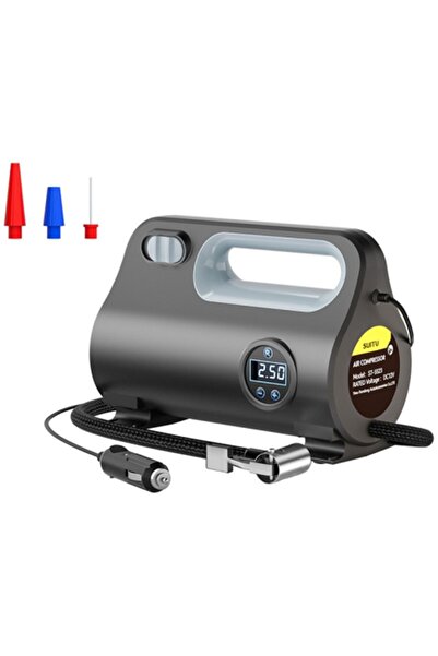 Ally ST-5523 LED Işıklı Taşınabilir Hava Pompası Kompresör Araç Lastik Şişirm...