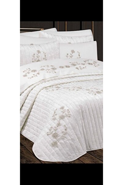 baladı home ev tekstil home collection Double Lace Bedspread - 10 Pieces, King Size Dowry Box