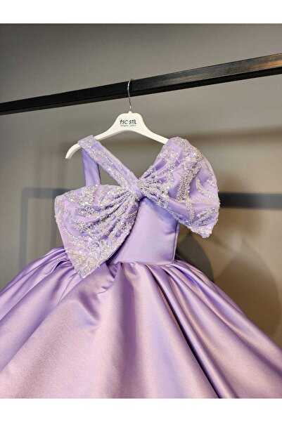 SCSTİL One Shoulder Stone Detailed Lilac Dress