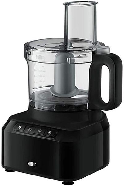 Braun Food Processor 800W, 2.1L food prep bowl & 1.2L blender, Multi mill, Dual safety - FP3132BK