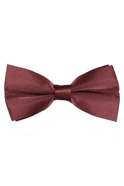 BLC Basic Line Co. Burgundy Color Plain Bow Tie