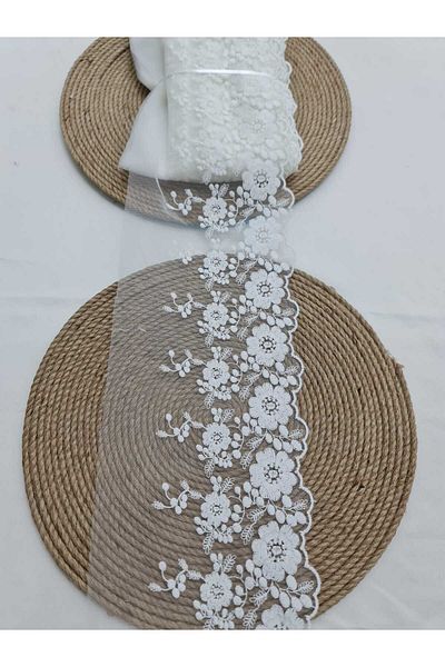 Esteks Dantel ve Tekstil Aksesuarları 9 μέτρα Guipure Lace Matte Polyester