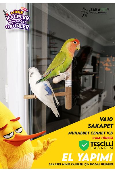 SAKAPET Va10 Model Bird Glass Perch with Suction Cup
