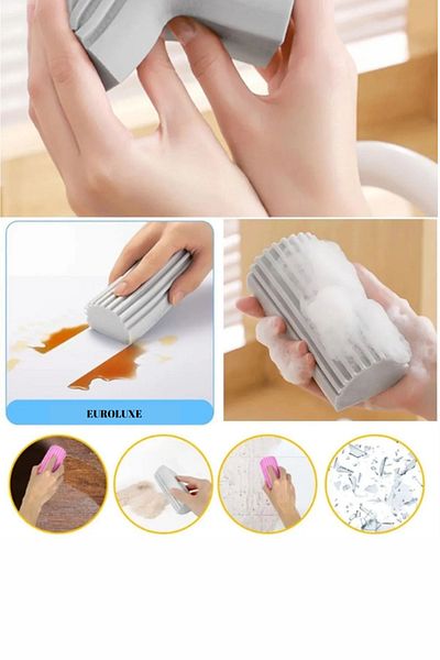 EUROLUXE 3 Pieces of Magic Sponge Duster - Moist Dusting, Car Wiping, Multifunctional Cleaning