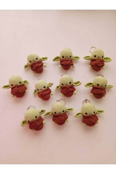 Bluoksweet Organik örgü oyuncak çocuk kız erkek yoda kuzu ejderha avakado ana...