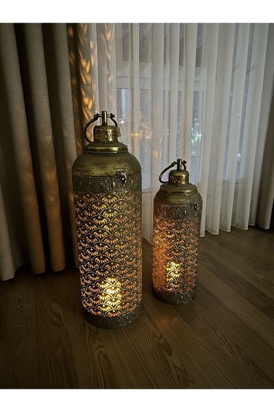 THE LİNSE Metal Dekoratif Mumluk Takımı