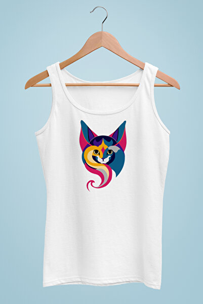 Raf Coll Ženska majica sa bretenima, šarene mačka dizajna, Digitalna štampa k...