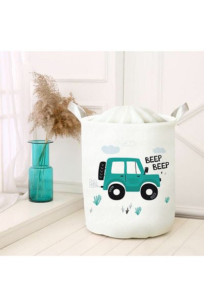 HET Concept Dirty Laundry Picnic Basket - Toy Storage Box, Organizer Folding Basket Felt Model 01356