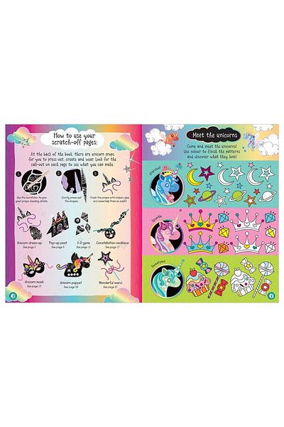 Make Believe Ideas Scratch And Sparkle Unicorns Activity Book-Collective