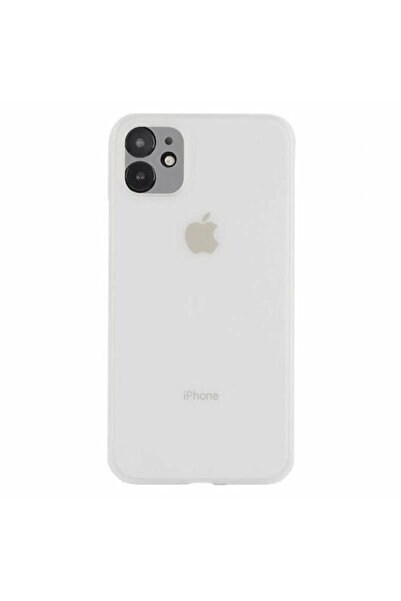 Nettech İphone 12 Uyumlu Ultra Slim Arka Koruma Kılıf - Beyaz