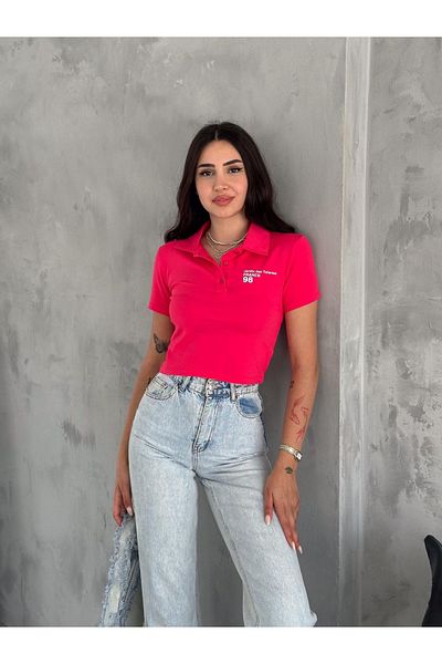 gozdefashion Women's Collared Buttoned Crop