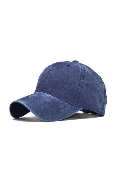 Kardelen Butik Denizli Șapcă unisex de pânză denim bleumarin de super calitate (albastru marine)