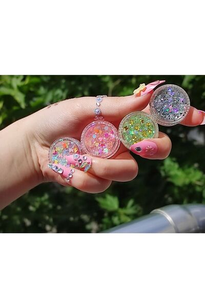 hbtasarim Simli Kremsi Far Glitter Jel Far 4lü Set