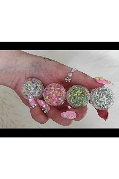 hbtasarim Simli Kremsi Far Glitter Jel Far 4lü Set