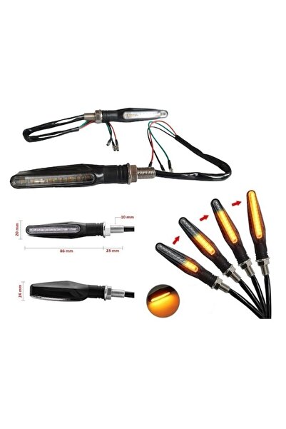 MOTOSVN Falcon Mexico 150 Sinyal Ledli Kayar Çubuk