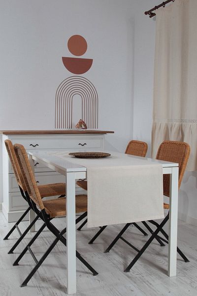 cotton maison Natural Runner Απλό Βαμβακερό Λινό Αυθεντικό 50x150 εκ