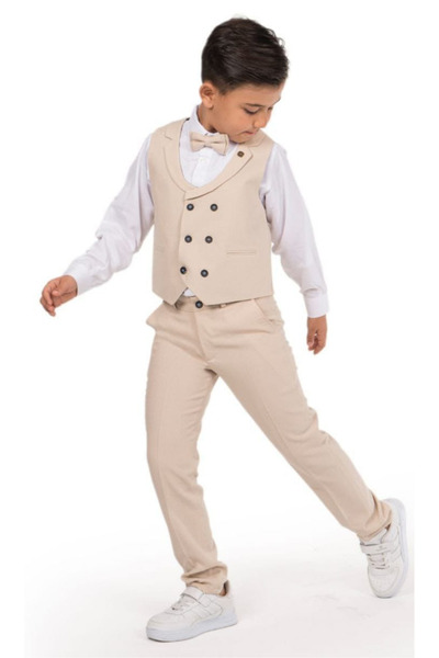Tarz Çocuk Boy's Collared Vest Suit