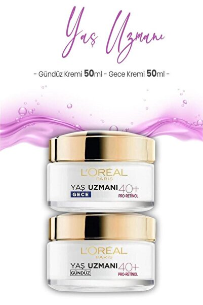L'Oreal Paris Yaş Uzmanı 40 Kırışıklık Karşıtı Sıkılaştırıcı Gündüz & Gece Kr...