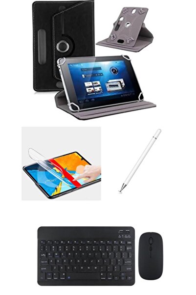 corcishop Lenovo Tab M10 Plus 3rd Gen TB125FU Uyumlu 4in1 Set Klavye Mouse Kı...