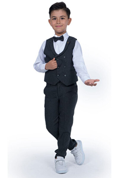 Tarz Çocuk Boy's Collared Vest Suit