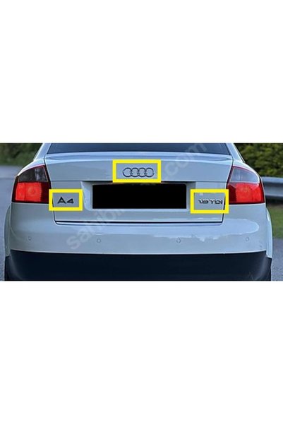 EDEXPORT Audi A4 &    1.9 TDI   Bagaj Yazısı ve Arma Seti 3'lü Paket 3M 3D ABS