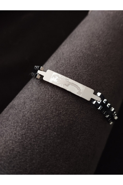Tanem Mall Silver Color Unisex Patterned Metal Bracelet |   Stylish, Durable ...