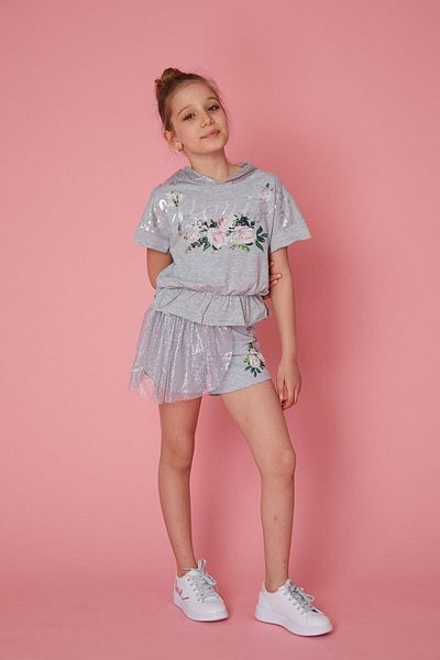 Little Star Girl's Printed Tulle Shorts