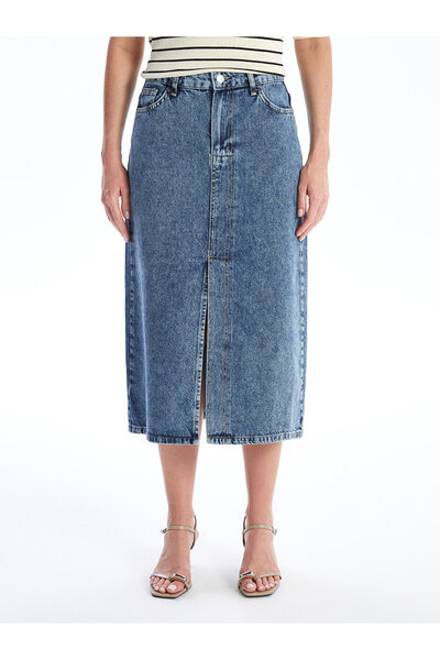 LC Waikiki LCW karcsúsított női farmer szoknya