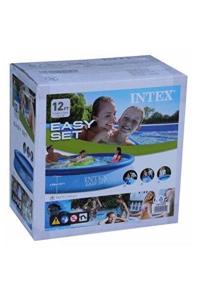 Intex Easy Mavi Renkli Kolay Kurulum Şişme Havuz,366x76cm Büyük Boy Aile Havuzu-28130