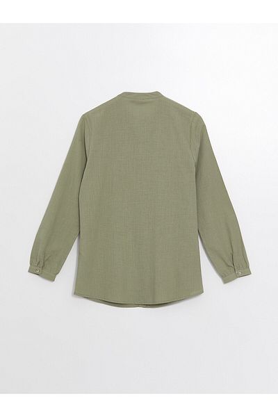 LC Waikiki LCW - Judge Collar Embroidered Women's Long Sleeve Shirt