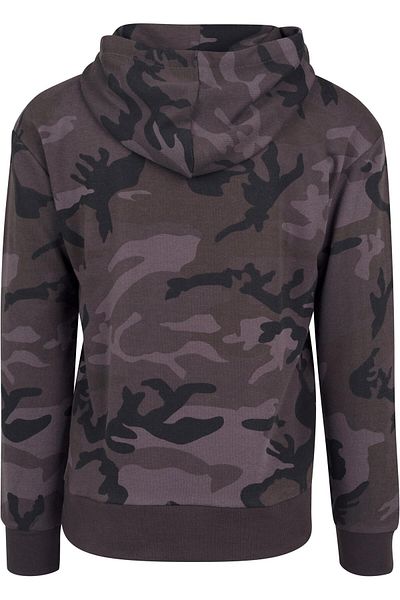 Urban Classics Herren-Kapuzenpullover mit hohem Kragen und Camouflage-Muster