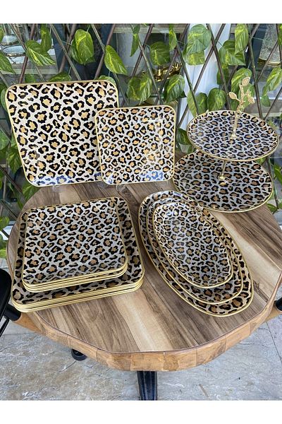 GÜRCÜGLASS طقم الإفطار 17 قطعة مربعة