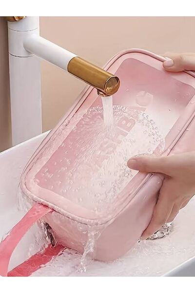 Generic Brand Waterproof Cosmetic Bag Washbag Makeup Organizer Beach Bag (Pink)