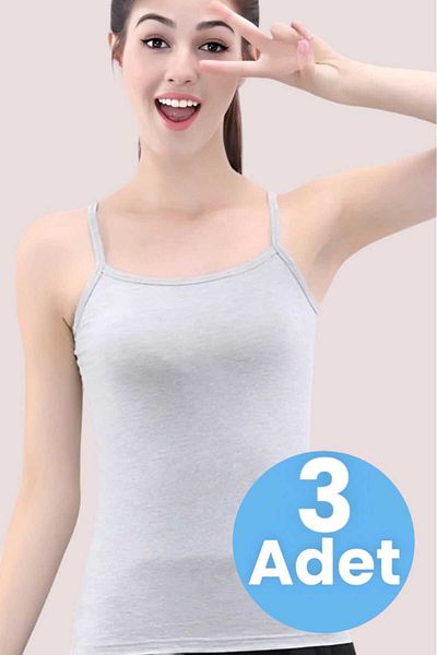 Tezzgelsin Cotton Combed Women's Athlete - Rope Strap, Set of 3