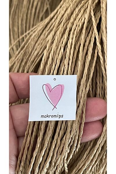 Makromİps ΠΟΛΥΤΕΛΕΣ PREMIUM Κορδόνι Kraft Hobby 2 mm 50gr - Πλεκτό στο χέρι Συσκευασία και Στολισμός Πολλαπλών Πλεξούδων