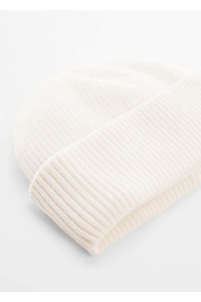 MANGO Man Dzianinowy krótki beret