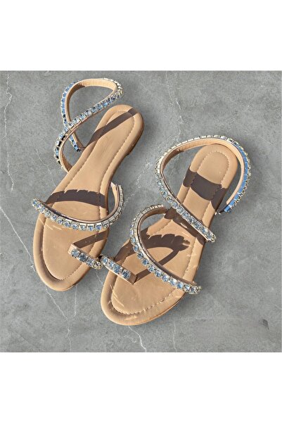 Gİ LUXURY BOUTİQUE Kadın Taşlı Sandalet