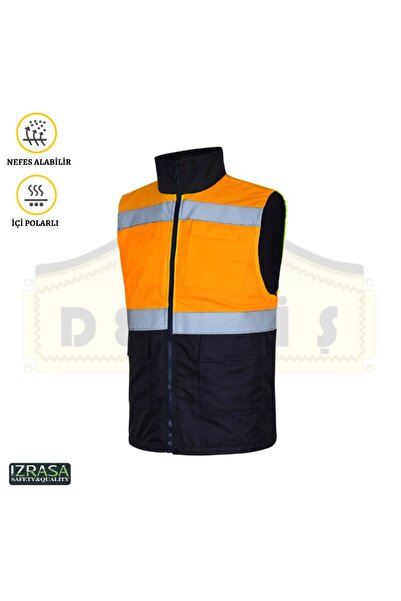 Izrasa Yüksek Görünürlüklü Reflektörlü Içi Polarlı Yelek
