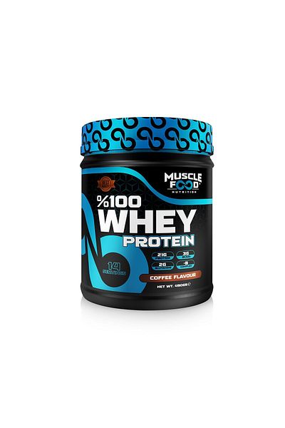 MUSCLEFOOD Whey 490 g 14 Servings Coffee Flavored