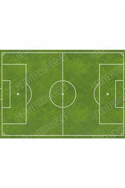 hediyehobihersey Futbol Sahası Resimli Yenilebilir Pasta Üstü Şeker Kağıdı Ba...