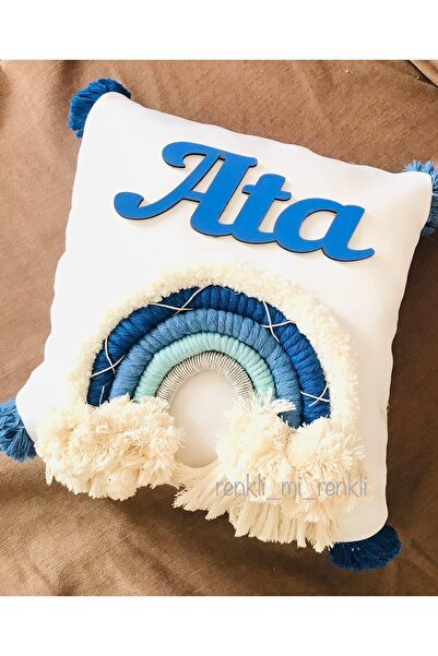 renkli mi renkli tasarım dünyası Makrome Isimli Takı Yastığı